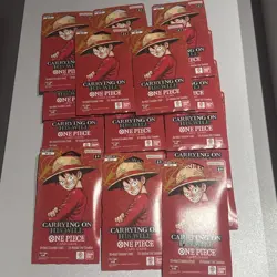 SEALED One Piece OP-13 Carrying on His Will Sleeved Booster Packs (LOT OF 20) - Image 1