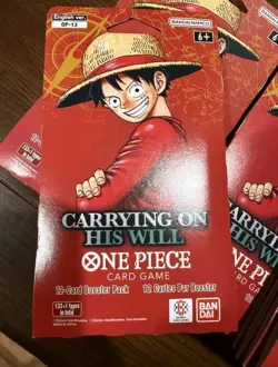 One Piece OP-13 Carrying on His Will Sleeved Booster Packs Lot of 18 New Sealed - Image 1