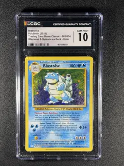 Blastoise 003/034 Trading Card Game Classic Holo CGC GEM MINT 10 GRADED - Image 1