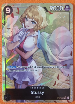 One Piece Card Game OP07-085 Stussy Alternate Alt Art Super Rare (English) - Image 1