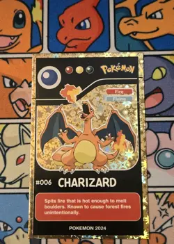 Misprint Charizard #6 Pokemon Kanto Holo Shift Pokedex Series Peru Error - Image 1