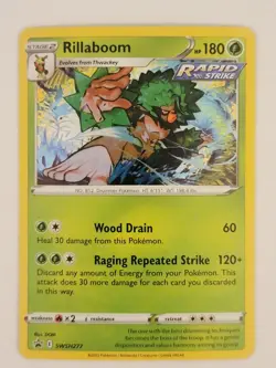 Rillaboom SWSH277 🌀Swirl🌀 Black Star Promo Holo NM Crown Zenith Pokemon TCG - Image 3