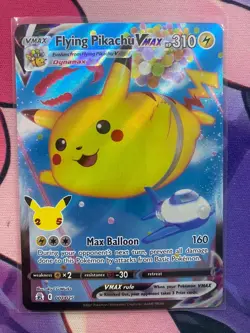 Flying Pikachu VMAX 007/025 Holo Rare VMAX Celebrations Pokemon NM Card - Image 1