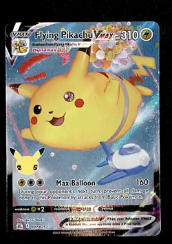 Flying Pikachu VMAX Celebrations 25th Anniversary 007/025, NM Pokemon Card - Image 1