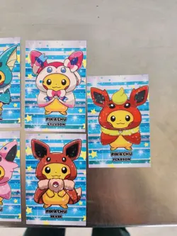 Pokemon Attacks Poncho Pikachu Eeveelution 9 Card Complete Set - Image 2