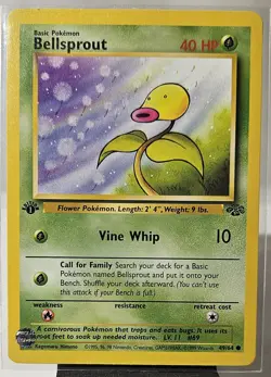 Pokemon TCG Bellsprout Jungle 49/64 Non Holo 1st Edition Common New Condition - Image 1