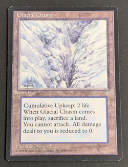 MTG Card - 1x Glacial Chasm - Ice Age - MP/HP - Vintage - Magic The Gathering - Image 1