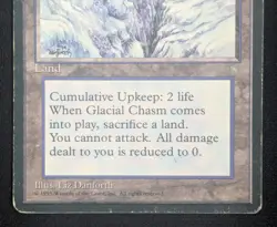 MTG Glacial Chasm- DAMAGED -Ice Age Magic the Gathering Card # 353 - Image 4