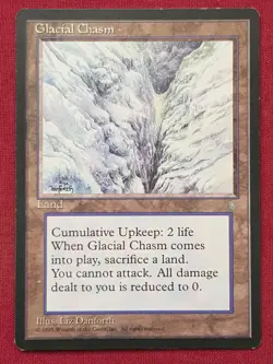 Magic The Gathering ICE AGE GLACIAL CHASM land card MTG - Image 1