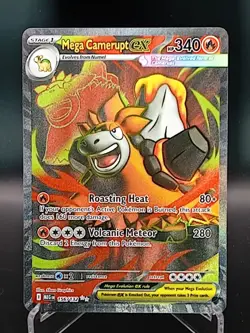 Mega Camerupt EX 156/132 Full Art Mega Evolutions Pokemon Card Pack Fresh - Image 1