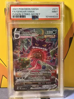 Pokemon Gengar VMAX Fusion Strike Secret Rare Full Alt Art #271 PSA 9 Mint - Image 1