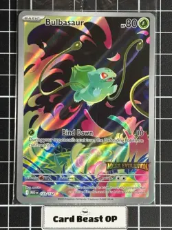 Pokemon TCG Bulbasaur 133/132 Mega Evolutions Stamped Promo Sealed - Image 1