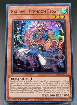 Yugioh Radiant Typhoon Eldam DOOD-EN013 1st Edition Super Rare NM - Image 1