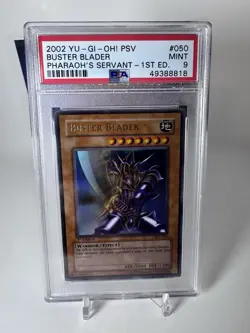 PSA 9 2002 YU-GI-OH! BUSTER BLADER PSV-PHARAOH'S SERVANT 1ST EDITION #050 - Image 1