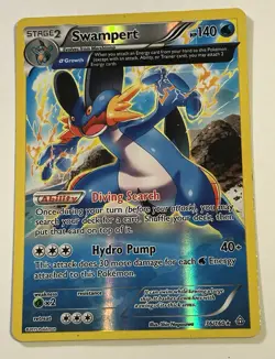Pokemon TCG Swampert Alpha Holo Card 36/160 Rare 2015 Primal Clash Series - Image 1