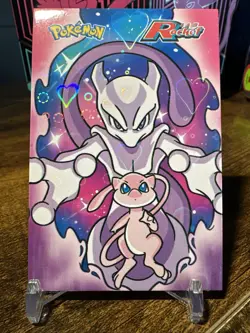 Pokemon Card Database Team Rocket Mew And Mewtwo Heart Holo - Image 1