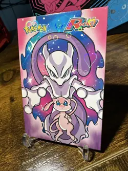 Pokemon Card Database Team Rocket Mew And Mewtwo Heart Holo - Image 2