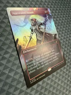 MTG Aggravated Assault #0076 Foil Anime Borderless R Wilds of Eldraine: ET (WOT) - Image 3