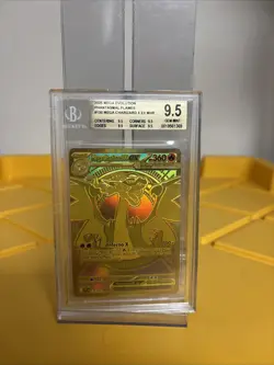 Pokemon Gold Mega Charizard X EX Phantasmal Flames Mega Hyper Rare #130 BGS 9.5 - Image 1
