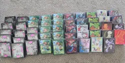 Pokemon TCG Sealed ETB Card Sleeves Assorted Lot of 49 - Image 1