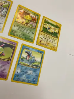 First 1st Edition Pokemon Neo Genesis Lot Sunflora Mareep Aipom Natu Totodile - Image 3