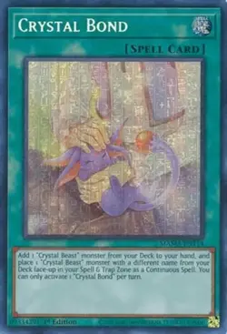 Yugioh! LP Crystal Bond - MAMA-EN114 - Secret Pharaoh's Rare - 1st Edition Light - Image 1