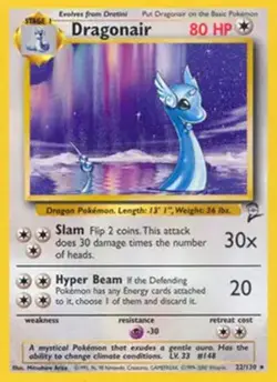 Dragonair - 22/130 - Pokemon Base Set 2 Rare Card WOTC NM - Image 1