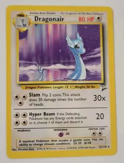 Pokemon TCG Base Set 2 Dragonair #22/130 Non-Holo Rare WOTC Vintage HP80 - Image 1