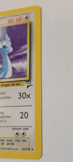 Pokemon TCG Base Set 2 Dragonair #22/130 Non-Holo Rare WOTC Vintage HP80 - Image 3