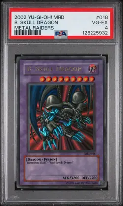 2002 YU-GI-OH! MRD-METAL RAIDERS #018 B. SKULL DRAGON PSA 4 - Image 1