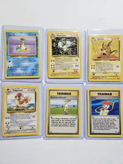 Vintage Pokemon Black Star Rare Lot Of 6 Cards Mixed Sets Base Fossil Gym Heroes - Image 1