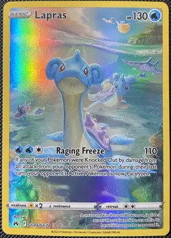 Lapras GG05/GG70 Crown Zenith: Galarian Gallery Holo - Pokemon Card - Image 1