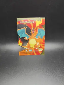 Topps Pokemon TV Animation Charizard #06 Clear Card - Image 2