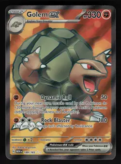 Golem ex - 189/165 SV: Scarlet & Violet 151 Ultra Rare Pokemon TCG Card NM - Image 1
