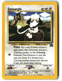 Smeargle ⭐ 32 Promo Wizards Black Star Promos 1999 Pokemon NM - Image 1