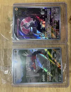 Pokemon Center Stamped Promos Miraidon SVP 013 and Koraidon SVP 014 Sealed Set - Image 1