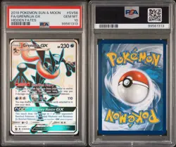 2019 POKEMON SUN & MOON HIDDEN FATES #SV56 FULL ART/GRENINJA GX PSA 10 - Image 1