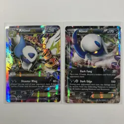 Pokemon TCG M Absol EX Promo XY63 + Absol EX Promo XY62 Holo Lot - Image 1