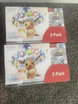 Pokemon TCG: Prismatic Evolutions ETB & Booster Bundle Costco 2-Pack - LOT OF 2 - Image 1
