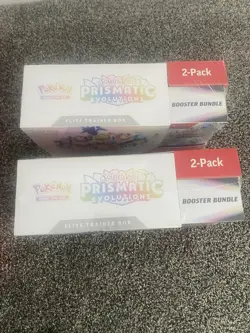Pokemon TCG: Prismatic Evolutions ETB & Booster Bundle Costco 2-Pack - LOT OF 2 - Image 2