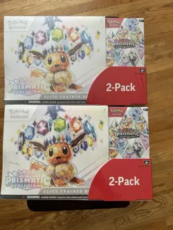 Pokemon TCG: Prismatic Evolutions ETB & Booster Bundle Costco 2-Pack - LOT OF 2 - Image 1