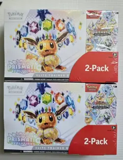 Pokemon TCG: Prismatic Evolutions ETB & Booster Bundle Costco 2-Pack LOT OF 2 - Image 1