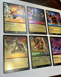 LOT (6) DISNEY LORCANA 🔶 Legendary Super Rare HOLO FOIL TCG CARDS Goofy/Hades - Image 2