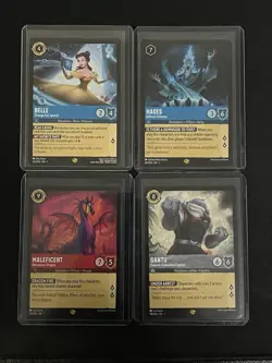 Disney Lorcana Chapter 1 Lot Of 4x Non-Foil Legendary Cards! - Image 1