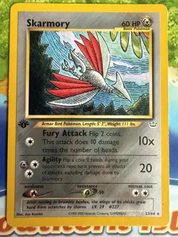 Pokemon Skarmory 1st Edition Neo Revelation 23/64 Non Holo Rare MP - Image 1