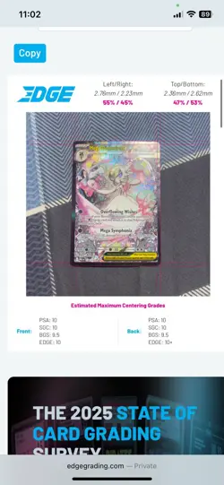 Pokemon Mega Gardevoir EX 178/132 Mega Evolution SIR Pack Fresh PSA Contender - Image 3