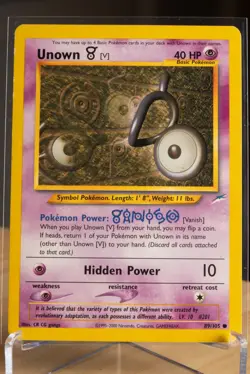 Unown 89/105 Neo Destiny Pokemon Card LP - Image 1