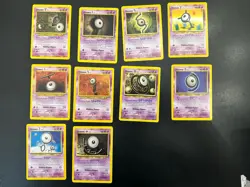 Neo Destiny Unown Character TCG Pokemon Card Lot LP - 10 Cards - Image 1