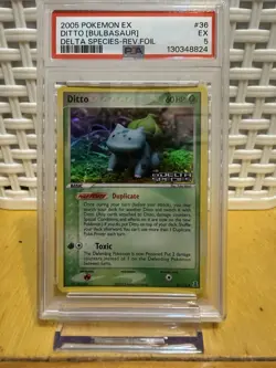 Pokemon TCG Ditto [Bulbasaur] 36/113 EX Delta Species Reverse Holo PSA 5 - Image 1