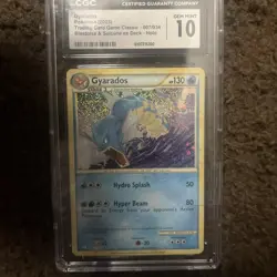 CGC 10 GEM MINT Gyarados 007/034 English Pokemon TCG Classic Holo Blastoise Deck - Image 1